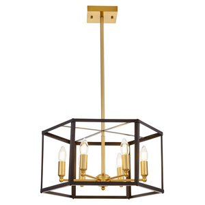 LAMPA WISZĄCA LOFT CZARNO-MOSIĘŻNA LORTON W6