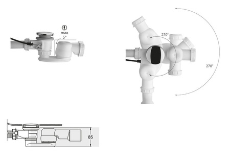 Syfon 6/4", wysokość 42mm, DN40