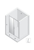 Drzwi wnękowe PRIME NICKEL BRUSHED 1D L 100x200 szkło czyste 6mm Active Shield 2.0