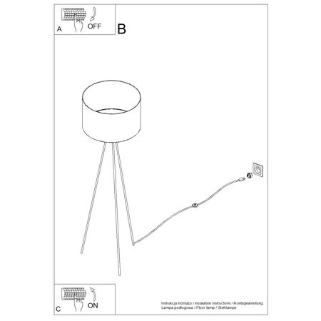 Lampa podłogowa NEVIA taupe