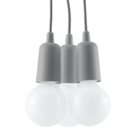 Lampa wisząca DIEGO 3 szara