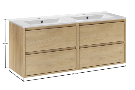 Zestaw meblowy 120cm z umywalką meblową Lava