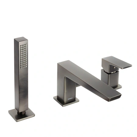 Bateria wannowa 3-otworowa, gun metal