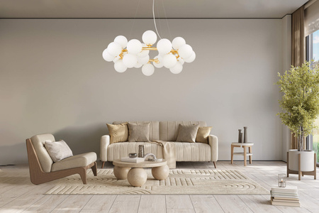 NOWOCZESNA LAMPA WISZĄCA ZŁOTA MARSIADA W25