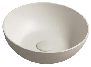 FORMIGO umywalka betonowa nablatowa, średnica 39cm, piaskowy mat