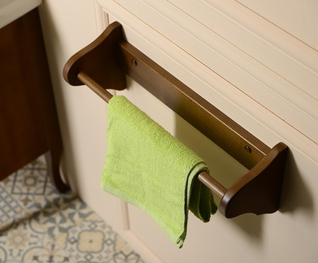 RETRO wieszak na ręczniki, 50x17cm, buk