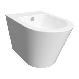 TAMPA bidet wiszący, 51 x 37 cm, biały połysk