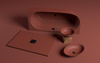 SUSSI R wanna przyścienna, narożna, kompozyt, 160x70x50cm, brązowy mat