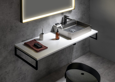 PLATO blat Rockstone 1000x24x500mm, biały mat