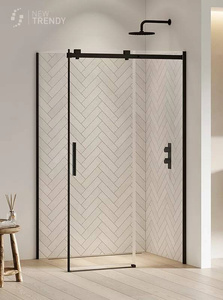 KABINA SOFTI BLACK PROSTOKĄTNA  140x120x200 CZYSTE 8mm ACTIVE SHIELD
