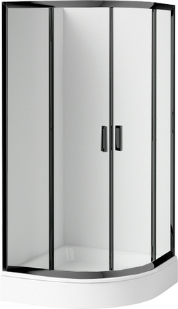 Kabina prysznicowa z brodzikiem półokrągła 80 cm