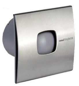SILENTIS 10 INOX wentylator łazienkowy, osiowy, 15W, O100mm, stal nierdzewna mat