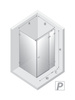 Kabina prysznicowa AVEXA NICKEL BRUSHED 1D prostokątna P 110x90x200 szkło czyste 6mm Active Shield 2.0