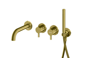 Axel Brushed Gold Bateria wannowa podtynkowa