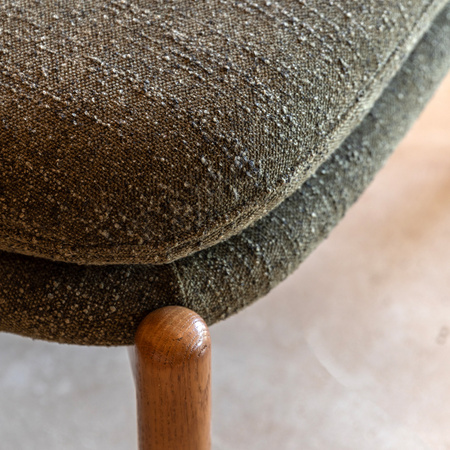 Datsun Footstool Green Boucle 555x475x395mm