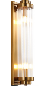 Lampa ścienna STELO 60 cm - kinkiet kryształowy LED, rama metalowa, złoty