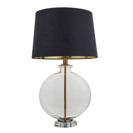 Lampa stołowa Gideon – antyczny mosiądz / przezroczysty, 35 × 35 × 59,5 cm