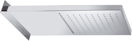 Deszczownia ścienna z kaskadą, 500x200mm, stal nierdzewna polerowana