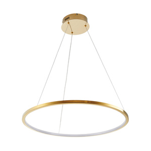 Lampa wisząca CIRCLE SLIM 60 cm - LED, ring złoty