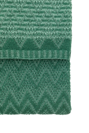 Nalu Knitted Herringbone Throw Green 1300x1700mm