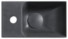 PICCOLINO umywalka betonowa, 30,8x17cm, bateria z lewej strony, antracyt mat