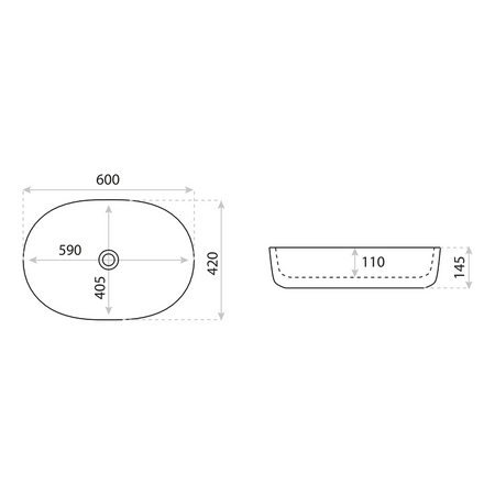 Umywalka nablatowa Verso