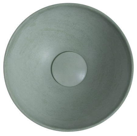 MINOR umywalka betonowa nablatowa, średnica 26cm, zielony mat
