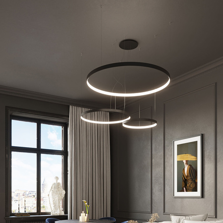 Żyrandol RIO 55 czarny LED 4000K