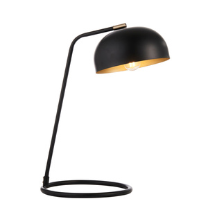 Lampa stołowa Brair – antyczny mosiądz/czarny, 25 × 32,7 × 47,1 cm