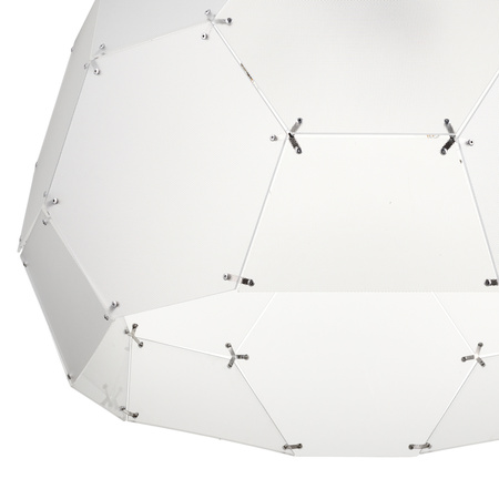 Lampa wisząca DOME nowoczesna, geometryczna z chromowanymi detalami 80 cm