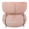 Fotel LOW TEDDY PINK różowy - stal