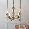 Bernice 5 Pendant Light Antique Brass