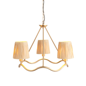Wriggle 3 Pendant Light Brushed Aged Brass