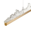 Lampa wisząca MONTANA LONG 125 cm -LED, złota listwa z kryształem