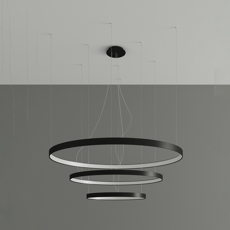 Żyrandol RIO 3 55/78/110 czarny LED 4000K