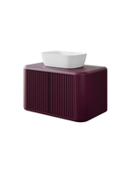 Szafka łazienkowa wisząca z blatem 80 cm welur bordo MAIORI 006-SU80-03