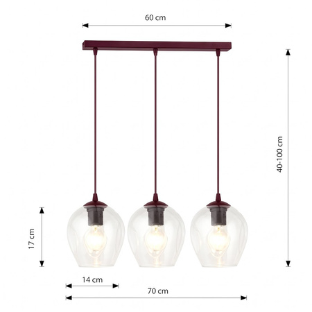 ISTAR 3 BURGUND TRANSPARENT