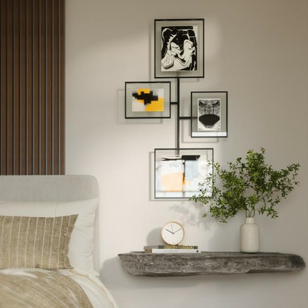 UMBRA zestaw 4 ramek na zdjęcia FLUTE     WALL czarny