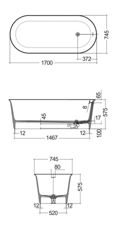 VALET Wanna 170 x 74,5 cappuccino