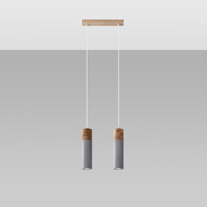 Lampa wisząca ZANE 2 szara
