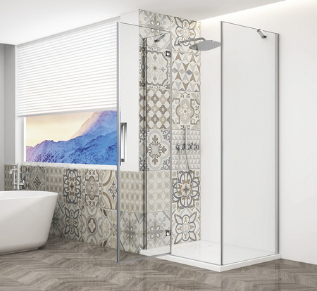 TRINITY CHROME kabina prysznicowa 800x800mm, szkło czyste, lewe