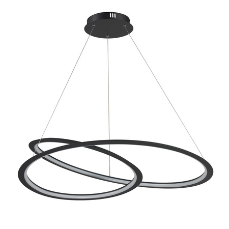 Lampa wisząca SPIRELLO ledowa czarna 80 cm