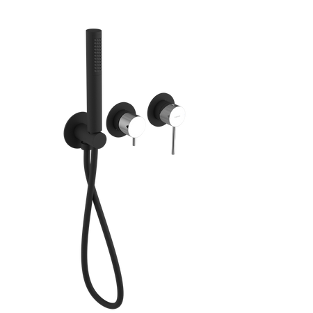 ULTRASAN podtynkowa bateria prysznicowa, 2 funkcje, czarny mat/chrom