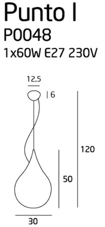 Punto 1 lampa wisząca