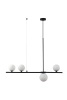Lampa wisząca MODERNO 80 cm -czarna z białymi kloszami