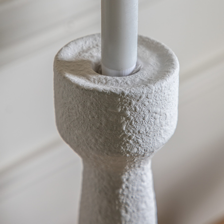 Luna Candlestick Small White (S/2) 85x85x330mm