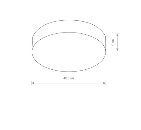 Plafon ARENA GRAPHITE 40cm 3xE14
