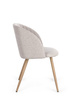 Krzesło BIZZOTTO QUEEN – taupe / naturalny (2 szt.)