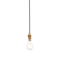 Eltham 1 Pendant Brushed Aged Brass Blue Flex