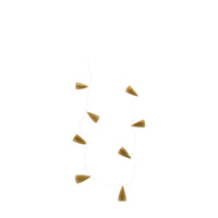 Brush Tree Garland 15 LED Lights Gold 1500x25x25mm